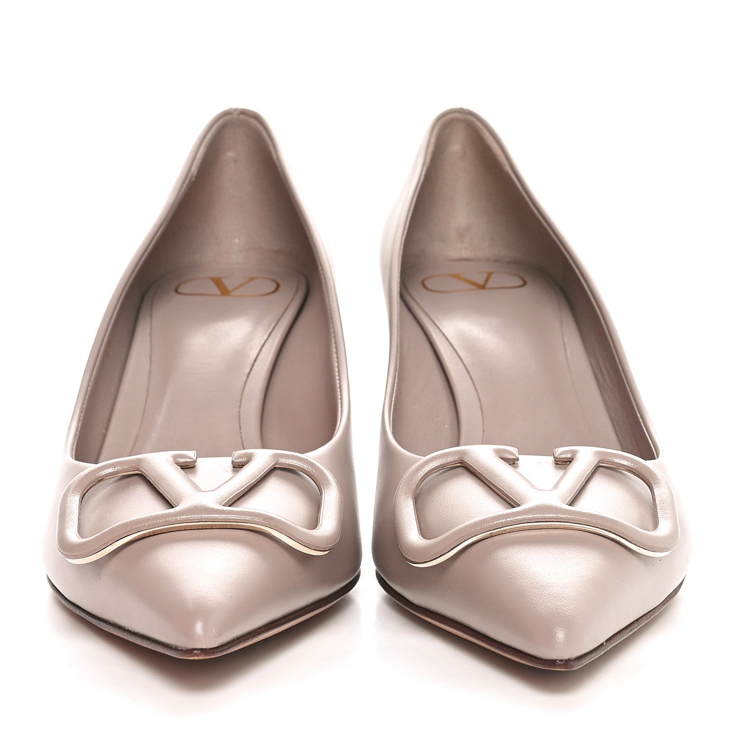 Valentino Garavani Calfskin Vlogo Signature 80mm Pumps 38 Poudre 3 of 9