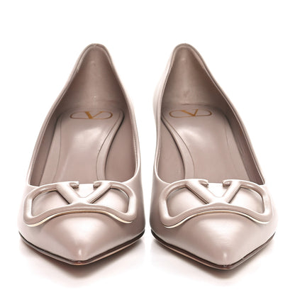 Valentino Garavani Calfskin Vlogo Signature 80mm Pumps 38 Poudre 3 of 9