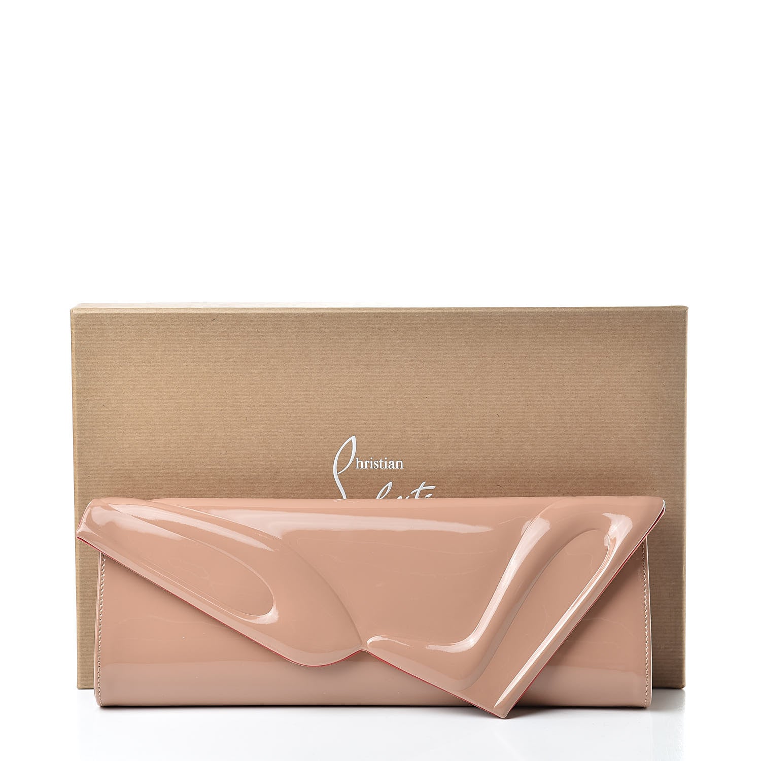 Christian Louboutin Patent So Kate Baguette Clutch Nude 8 of 8