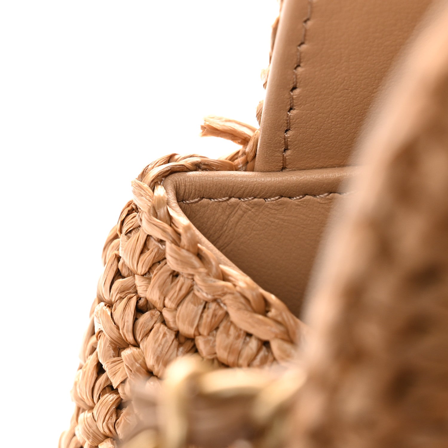 Chanel Braided Raffia Nano Kelly Flap Bag Dark Beige 11 of 11