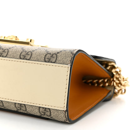 Gucci GG Supreme Monogram Calfskin Small Padlock Shoulder Bag Beige Mystic White Sun Oil 19 of 19