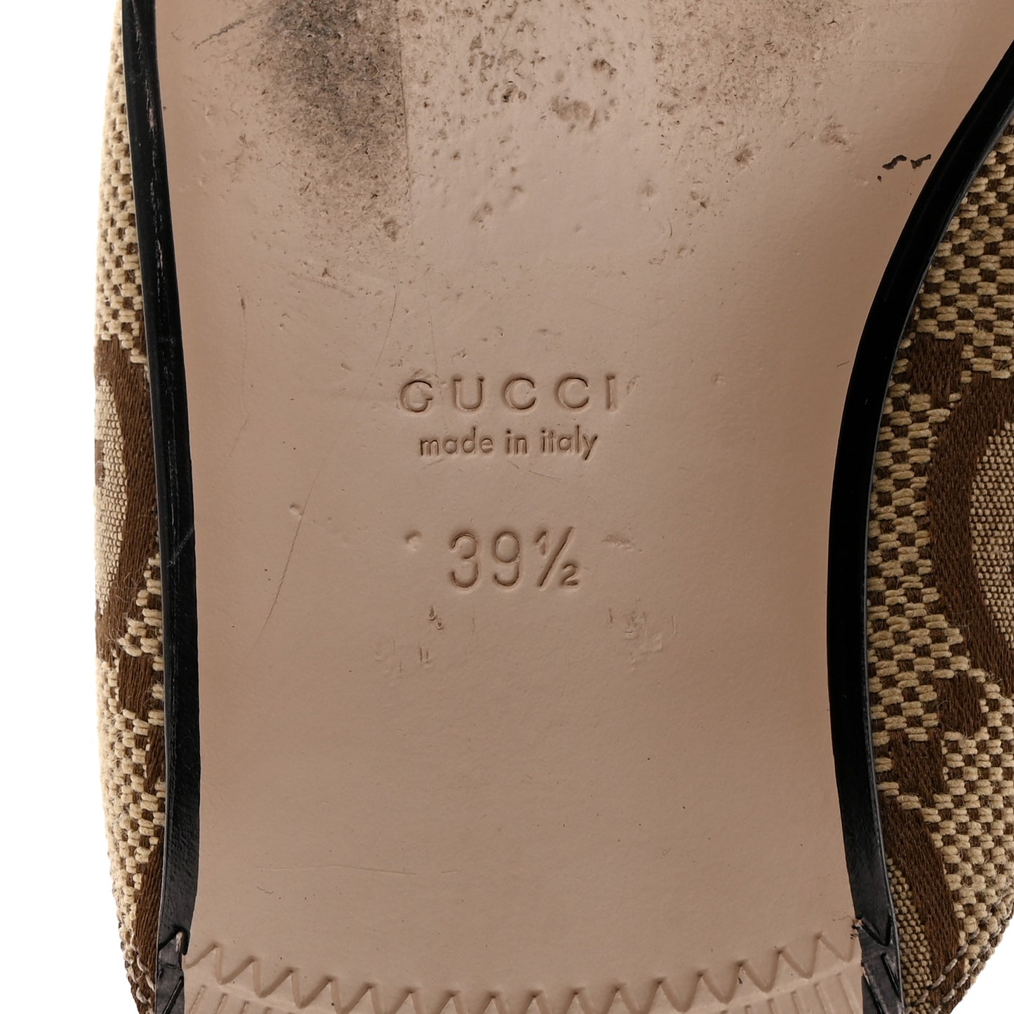 Monogram Jumbo GG Malaga Kid Womens Princetown Slippers 39.5 Camel Ebony New Acero Beige