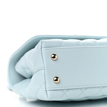 Chanel Caviar Quilted Mini Coco Handle Flap Light Blue 8 of 9
