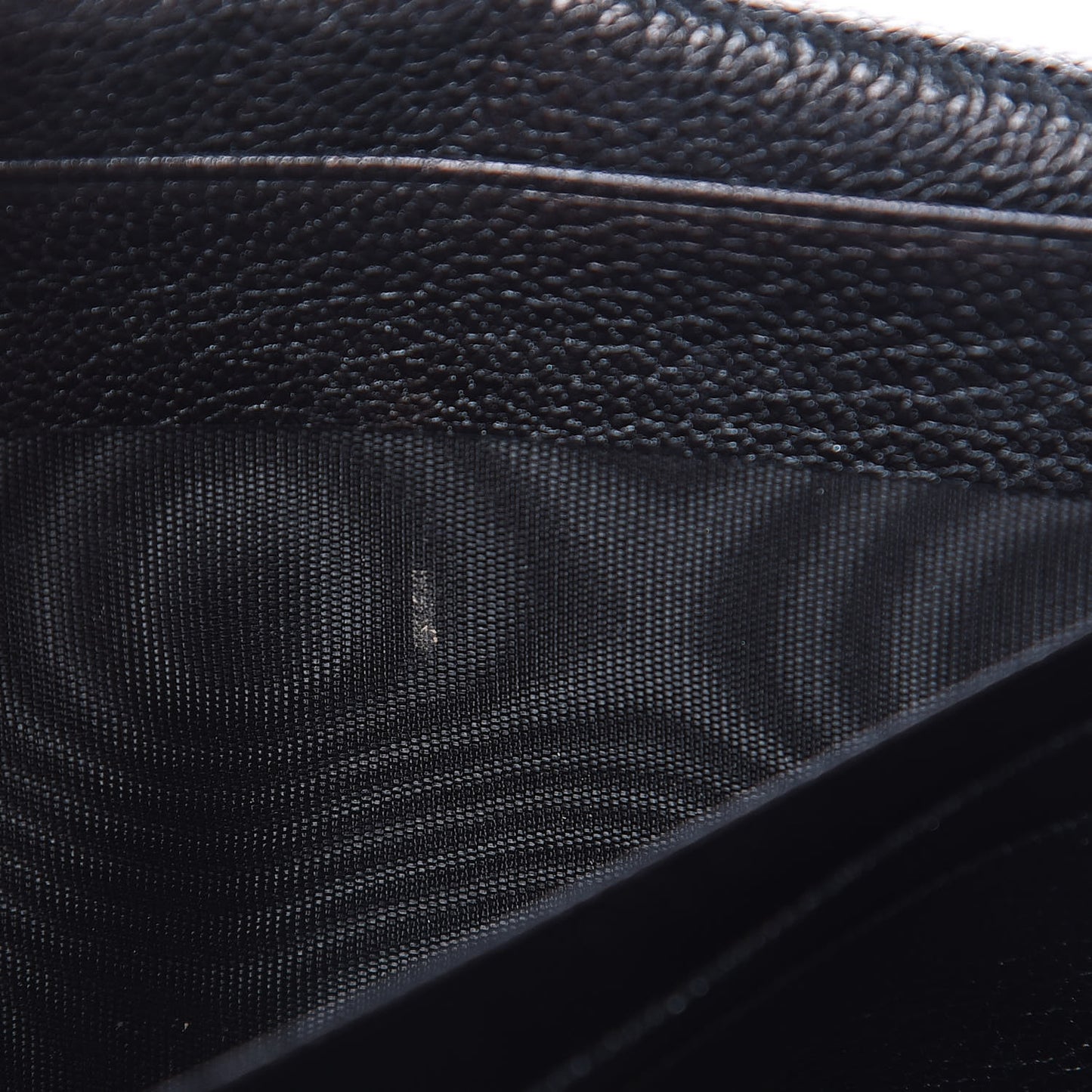 Chevre Gold Metallic Edge Hardware Money Wallet Black