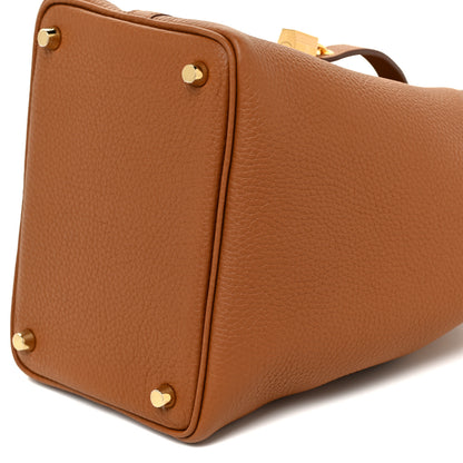Hermes Taurillon Clemence Matte Alligator Picotin Lock Touch 18 PM Gold 8 of 9