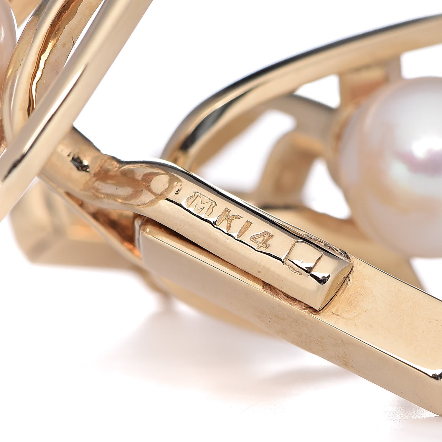 Mikimoto 14K Yellow Gold Akoya Pearl 7mm Cufflinks 4 of 4