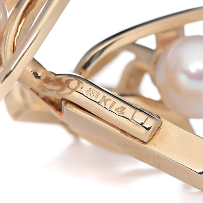Mikimoto 14K Yellow Gold Akoya Pearl 7mm Cufflinks 4 of 4