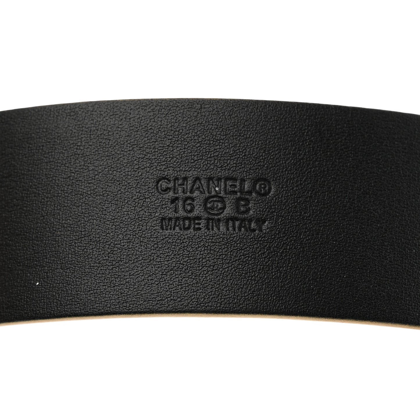 Metallic Calfskin CC Chain Belt 80 32 Gold
