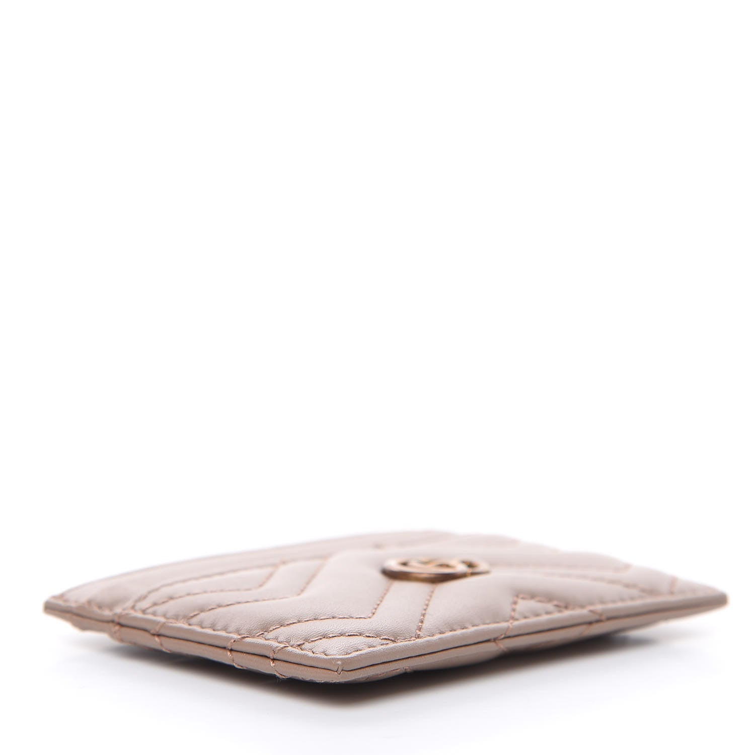 Gucci Calfskin Matelasse GG Marmont Card Holder Porcelain Rose 4 of 8