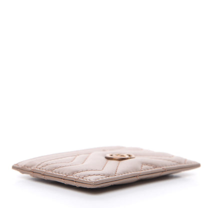 Gucci Calfskin Matelasse GG Marmont Card Holder Porcelain Rose 4 of 8