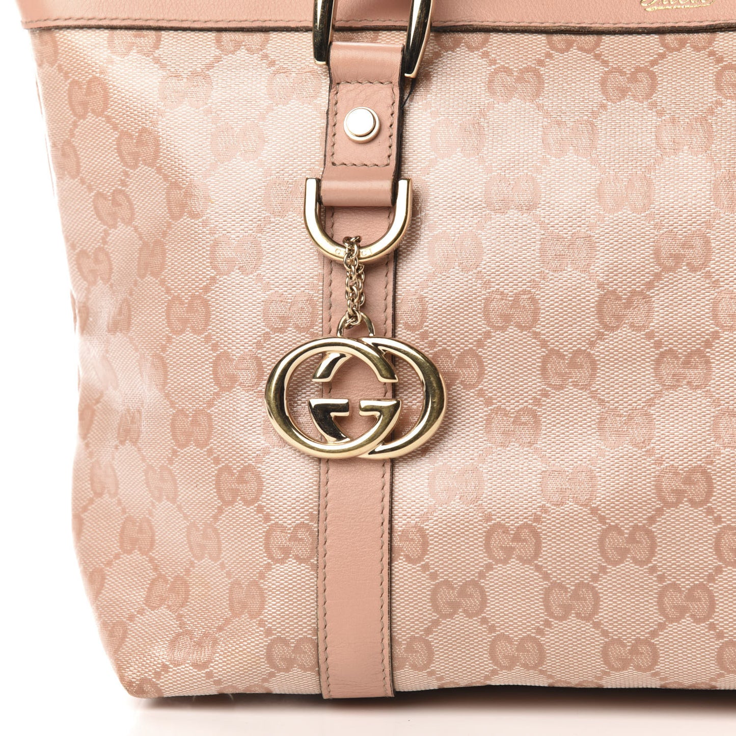 Crystal Monogram Medium Abbey Tote Blush