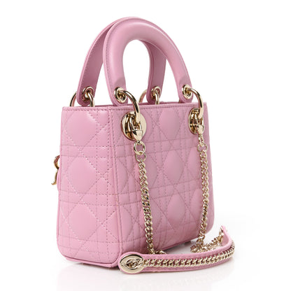 Christian Dior Lambskin Cannage Mini Lady Dior Light Pink 3 of 10