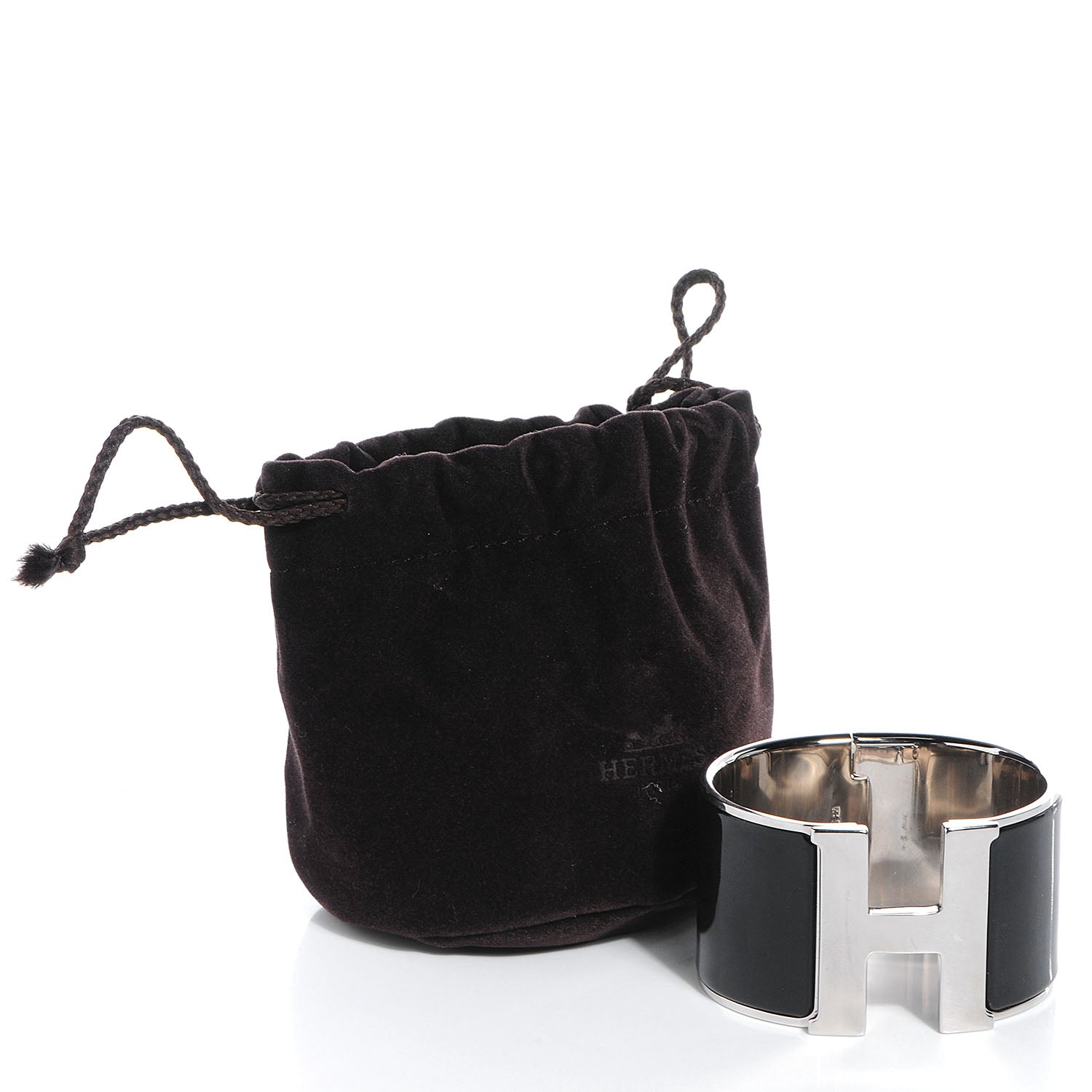 Hermes Enamel Extra Wide Clic Clac H Bracelet PM Black 5 of 5