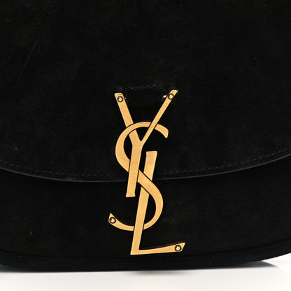 Saint Laurent Suede Calfskin Monogram Medium Kaia Satchel Black 8 of 10