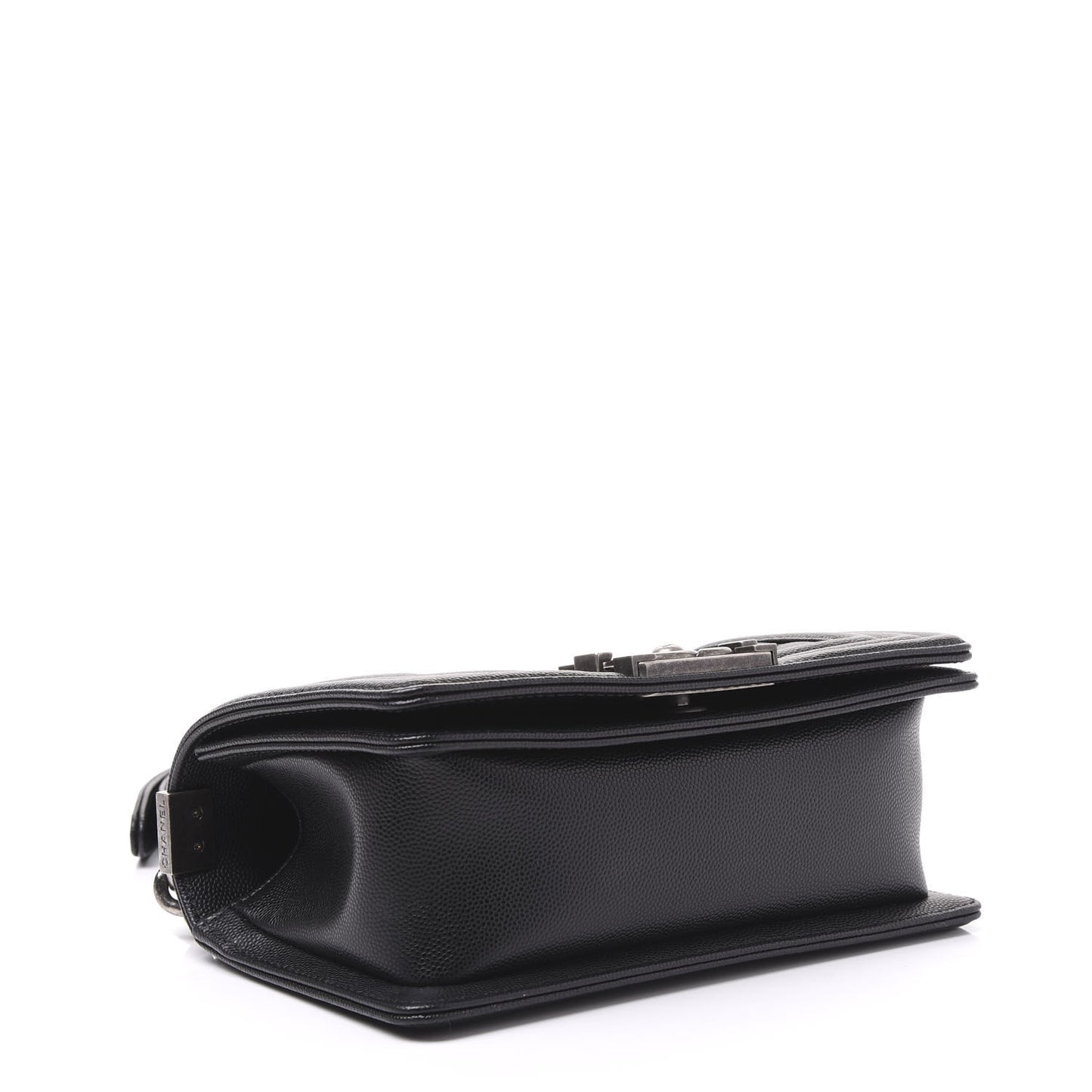 Caviar Quilted Small Boy Flap Black