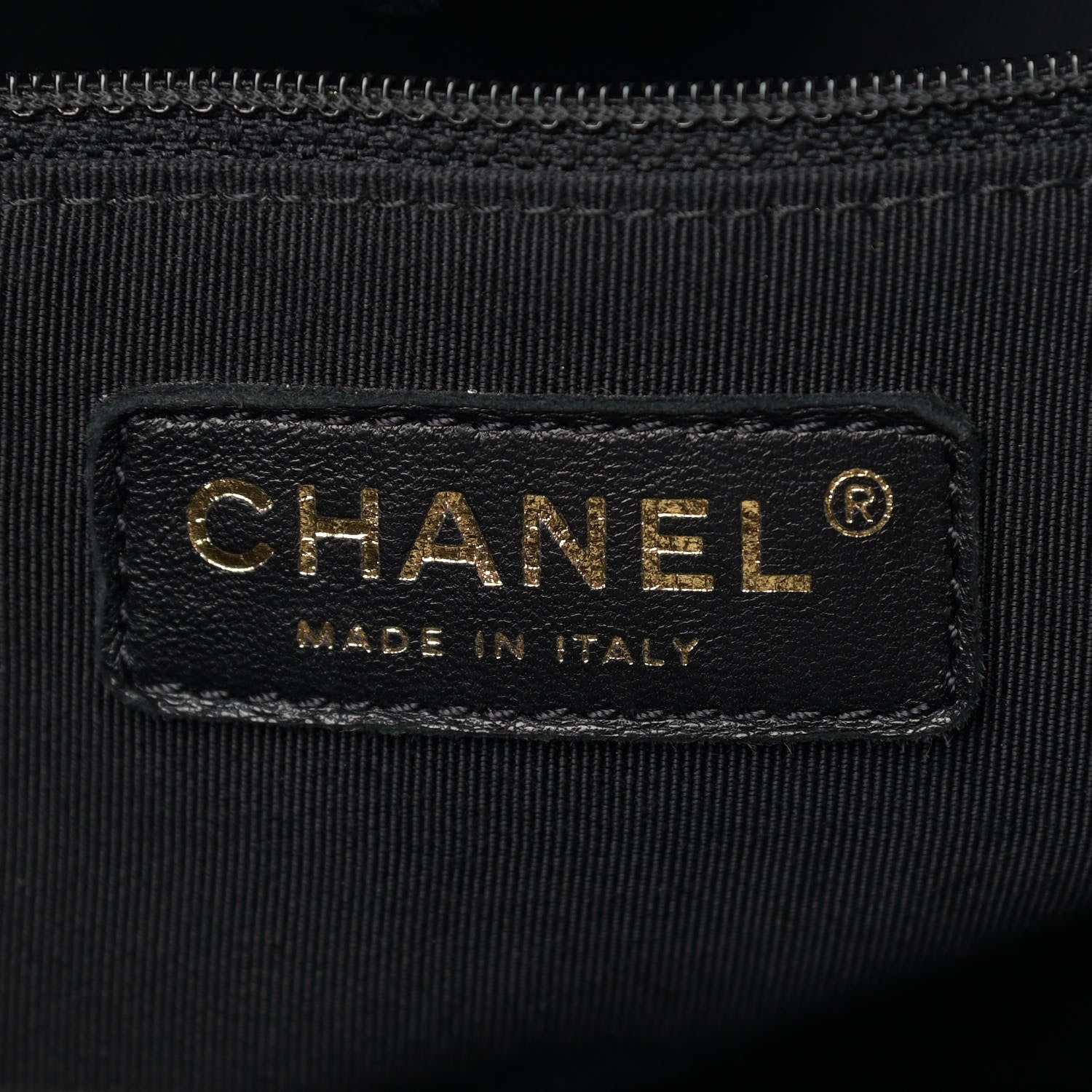 Chanel Calfskin Chevron Quilted Large Shopping Tote Black 5 of 15