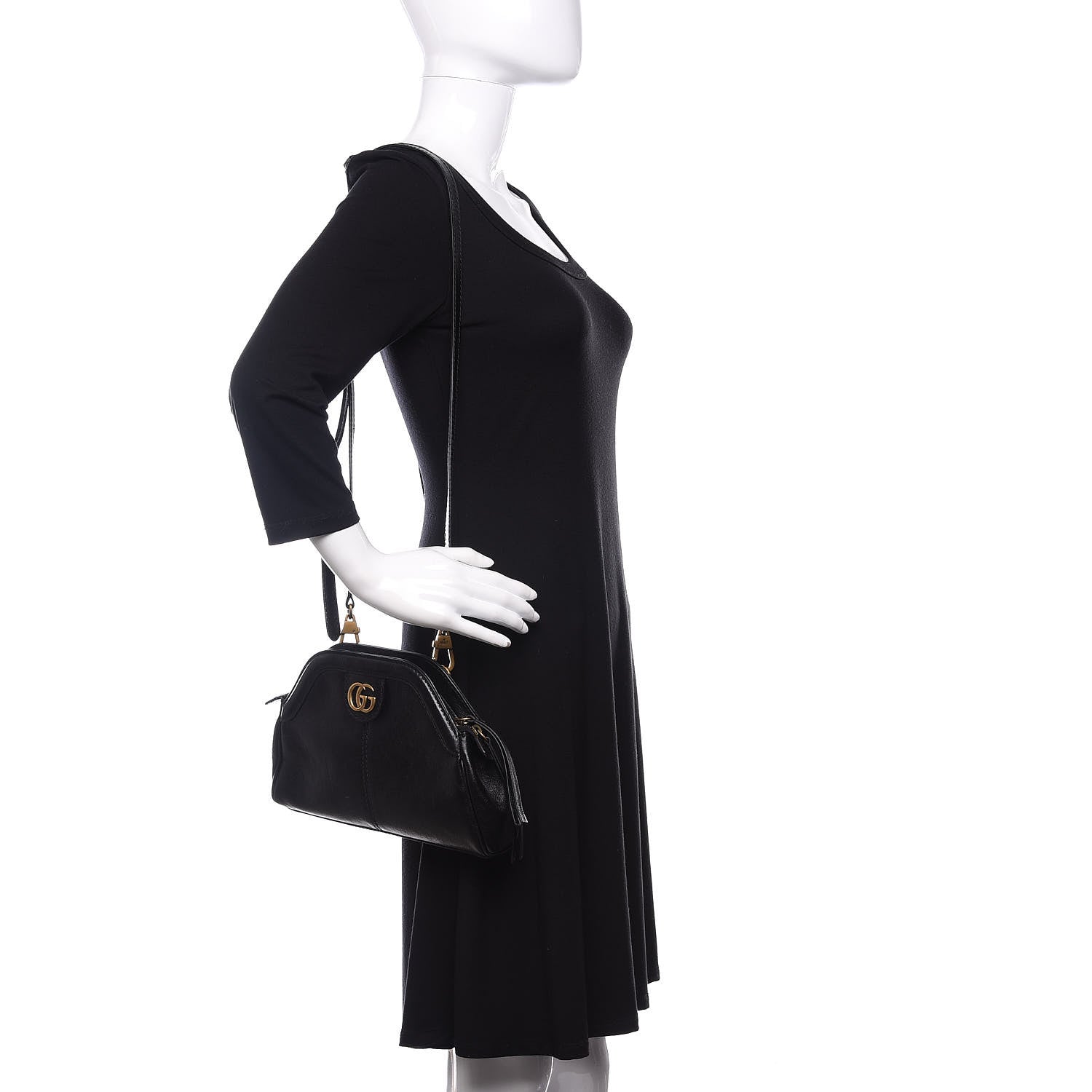 Gucci Calfskin Small Re(Belle) Crossbody Bag Black 2 of 10