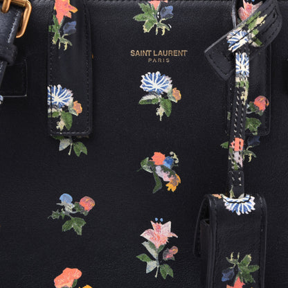 Saint Laurent Calfskin Prairie Printed Nano Sac De Jour Black 10 of 10