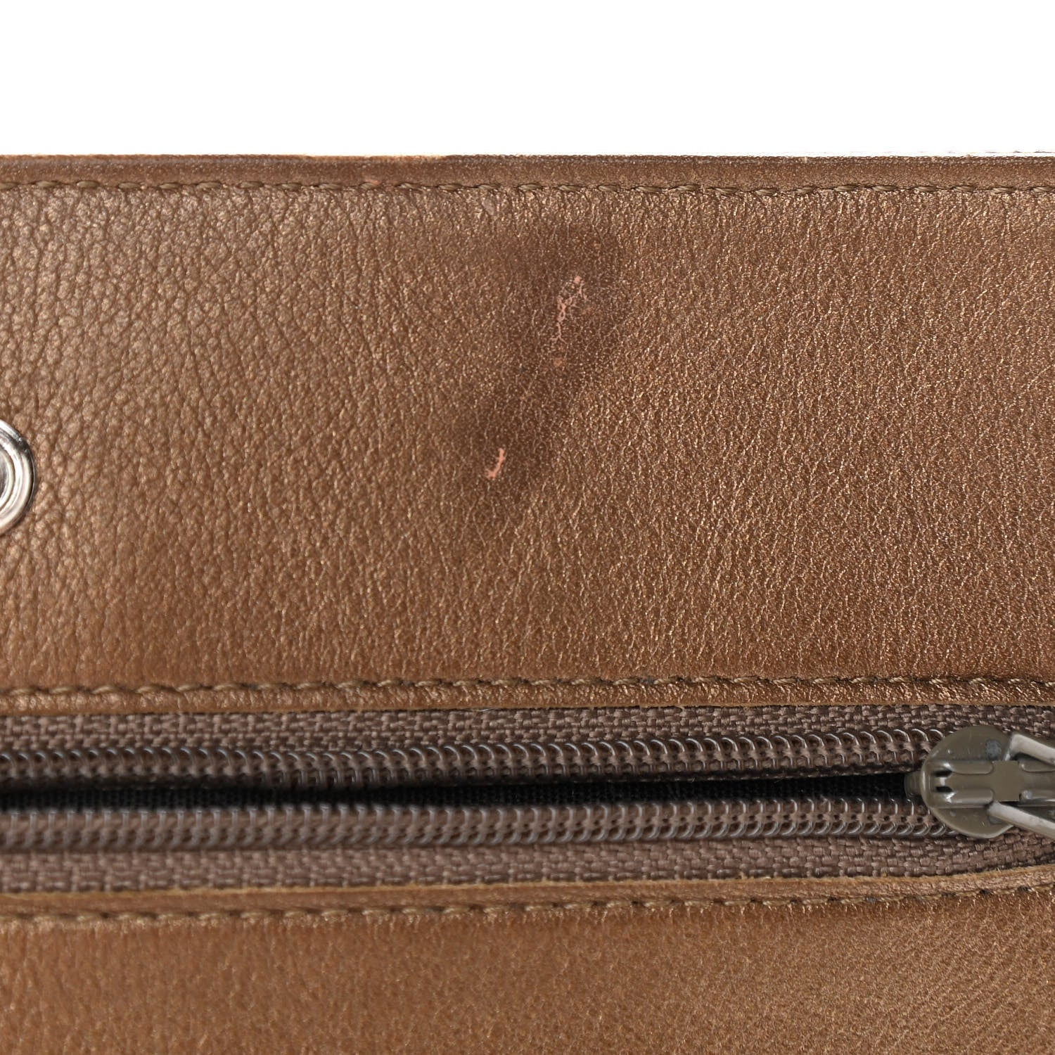 Chanel Metallic Caviar Timeless CC Wallet On Chain WOC Bronze 7 of 14