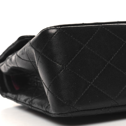 Chanel Lambskin Quilted Medium Double Flap Black 9 of 12