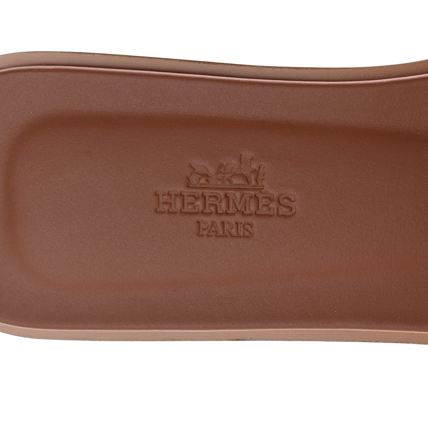 Hermes Box Calfskin Oran Sandals 37.5 Gold 7 of 9