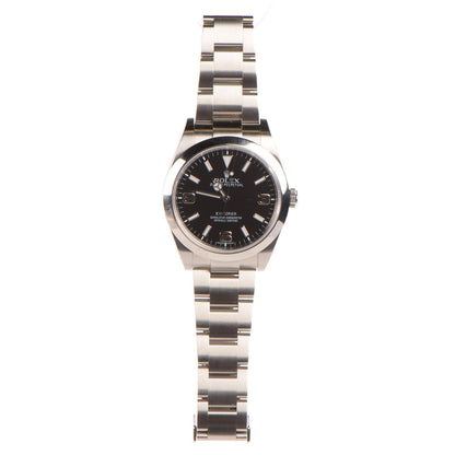 Rolex Stainless Steel 39mm Oyster Perpetual Explorer Watch Black 214270 3 of 8