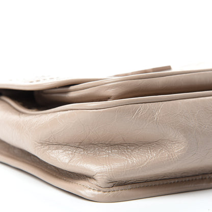 Saint Laurent Crinkled Calfskin Matelasse Monogram Baby Niki Chain Satchel Light Taupe 6 of 11