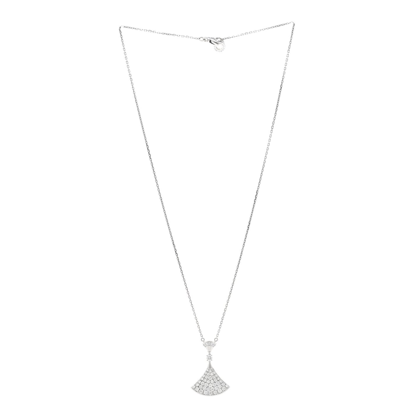 18K White Gold Diamond Large Divas' Dream Pave Necklace