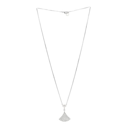 Bulgari 18K White Gold Diamond Large Divas' Dream Pave Necklace 3 of 4