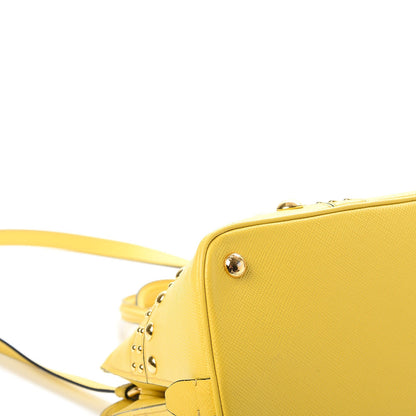 Prada Saffiano Studded Bijou Tote Girasole 14 of 17