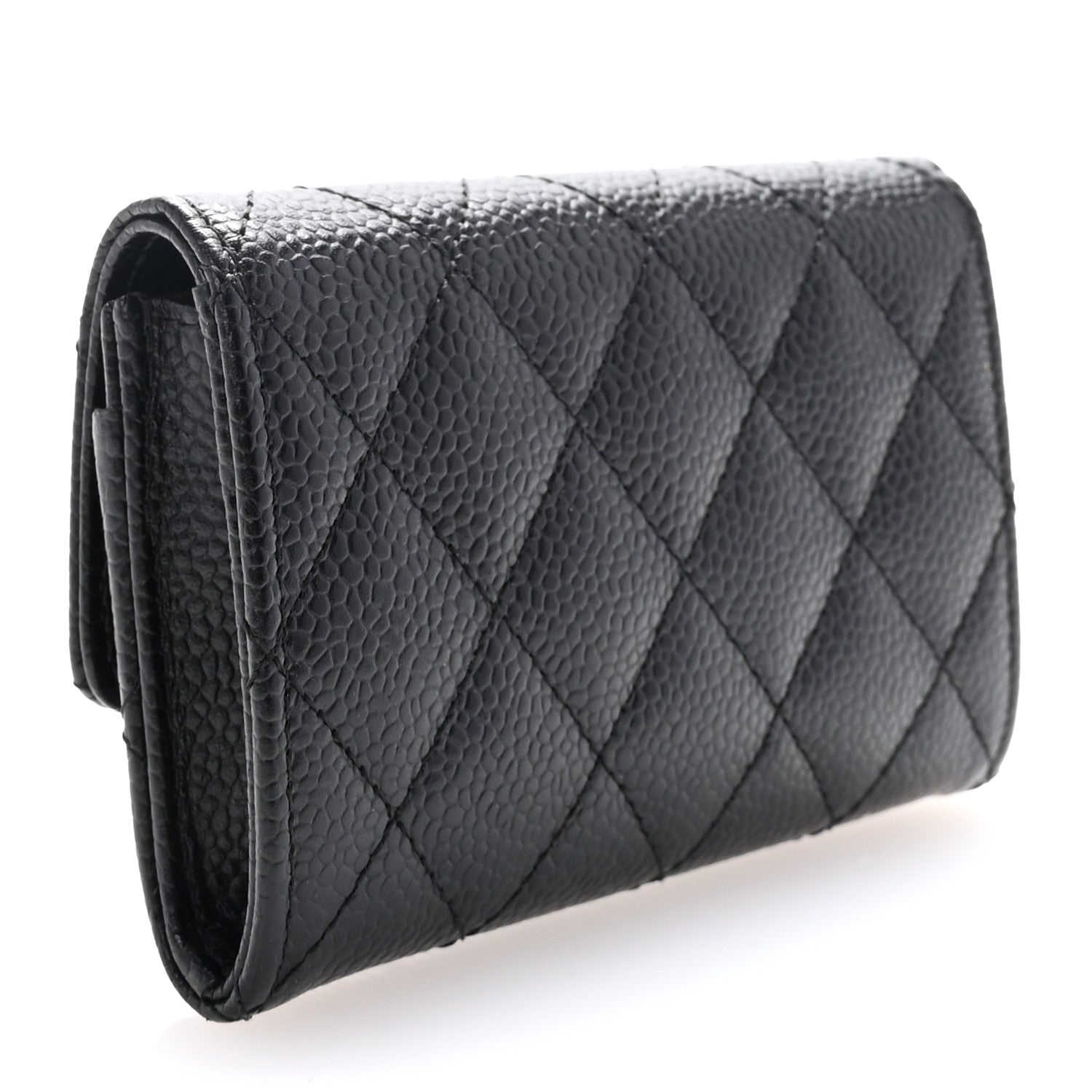 Chanel Caviar Quilted Flap Card Holder Black 3 of 9