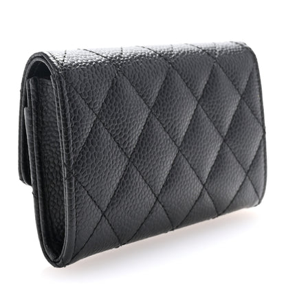 Chanel Caviar Quilted Flap Card Holder Black 3 of 9