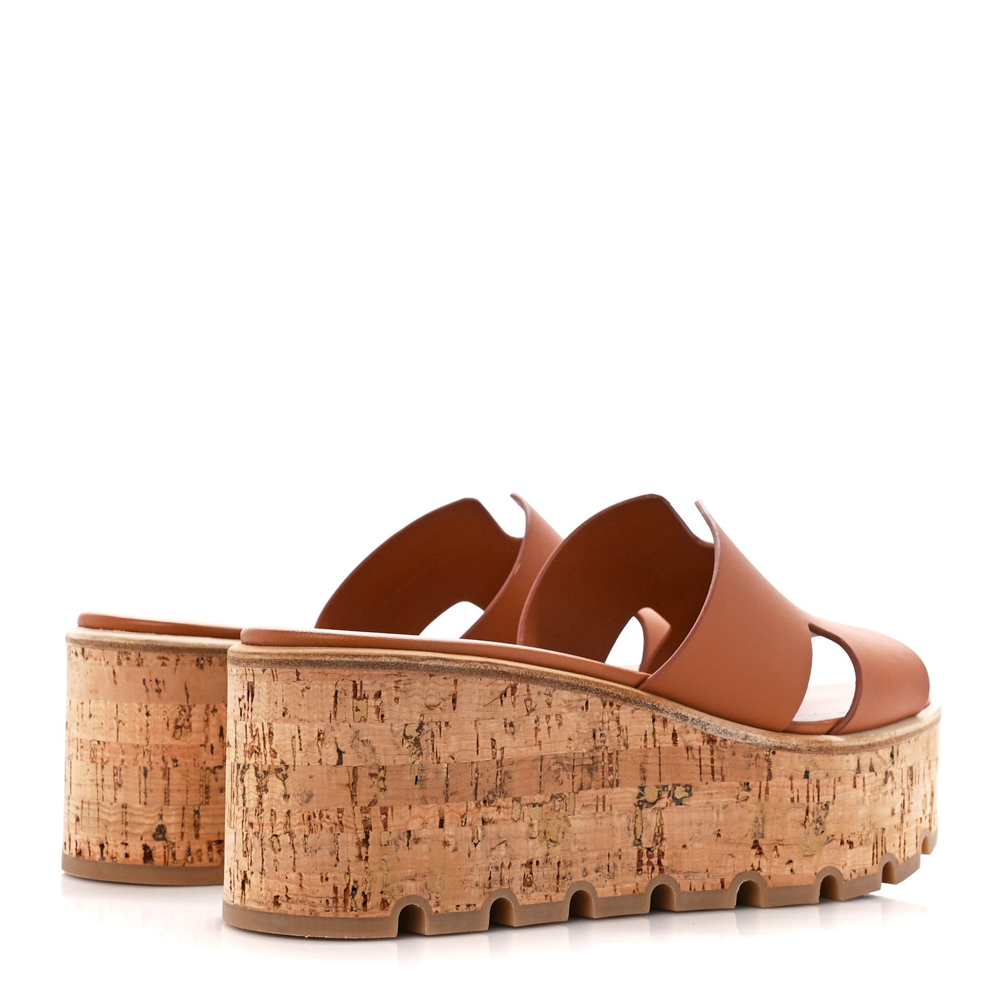 Calfskin Cork Eze 30 Sandals 37 Marron Glaise