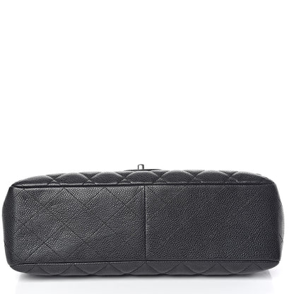 Chanel Caviar Quilted Jumbo Single Flap Black 13 of 13