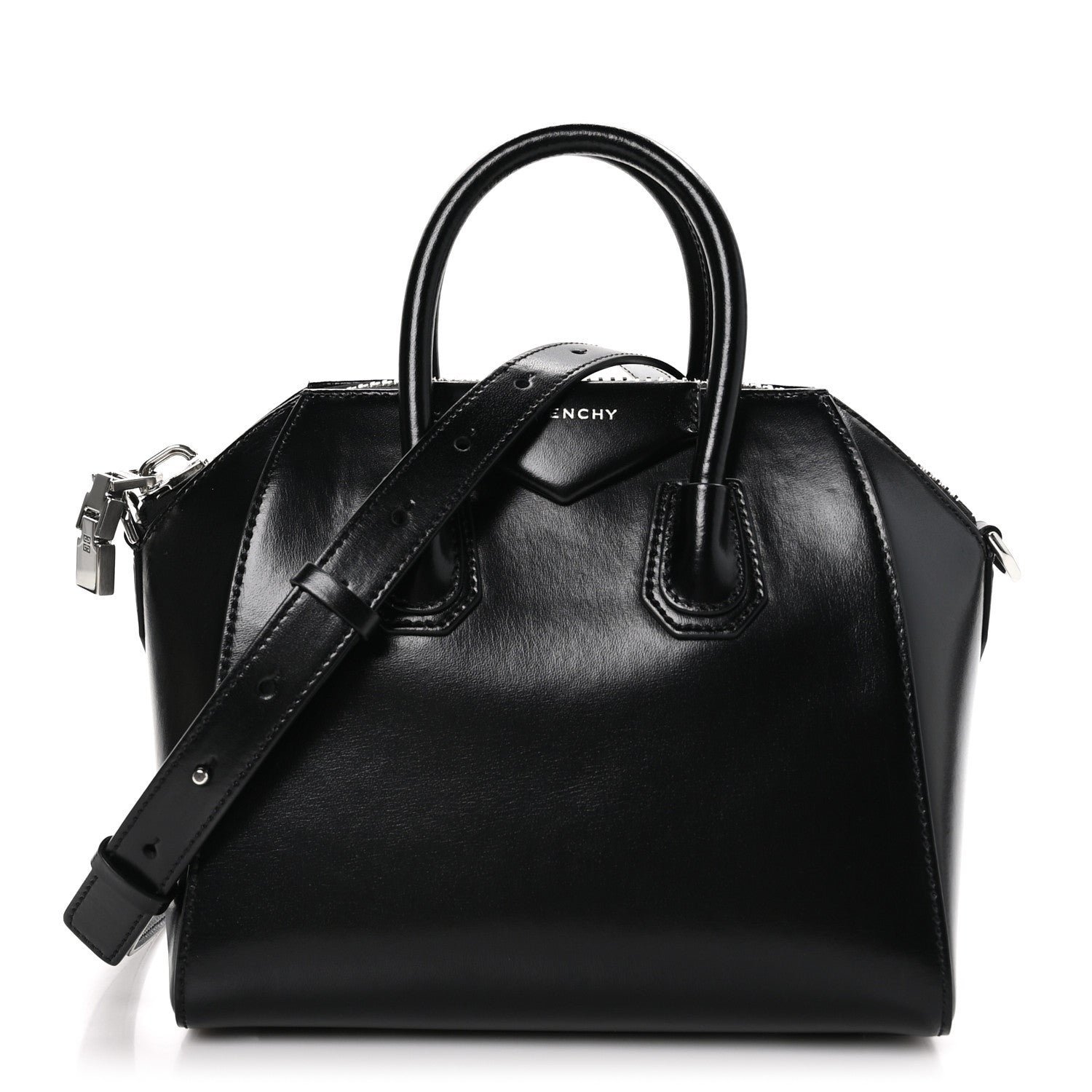 Givenchy Shiny Lord Calfskin Mini Antigona Black 1 of 10