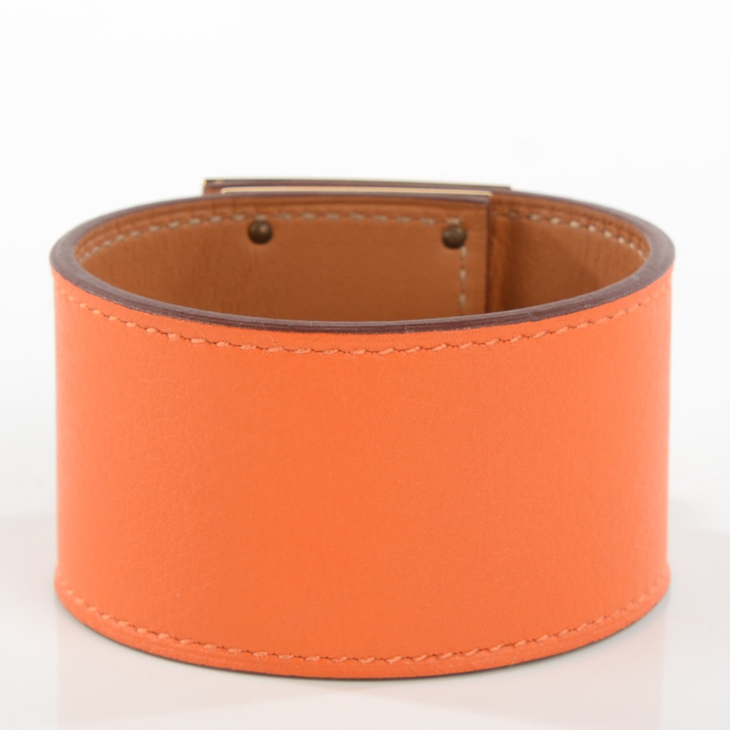 Hermes Chamonix Kelly Dog Bracelet Cuff Orange 3 of 7