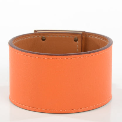 Hermes Chamonix Kelly Dog Bracelet Cuff Orange 3 of 7