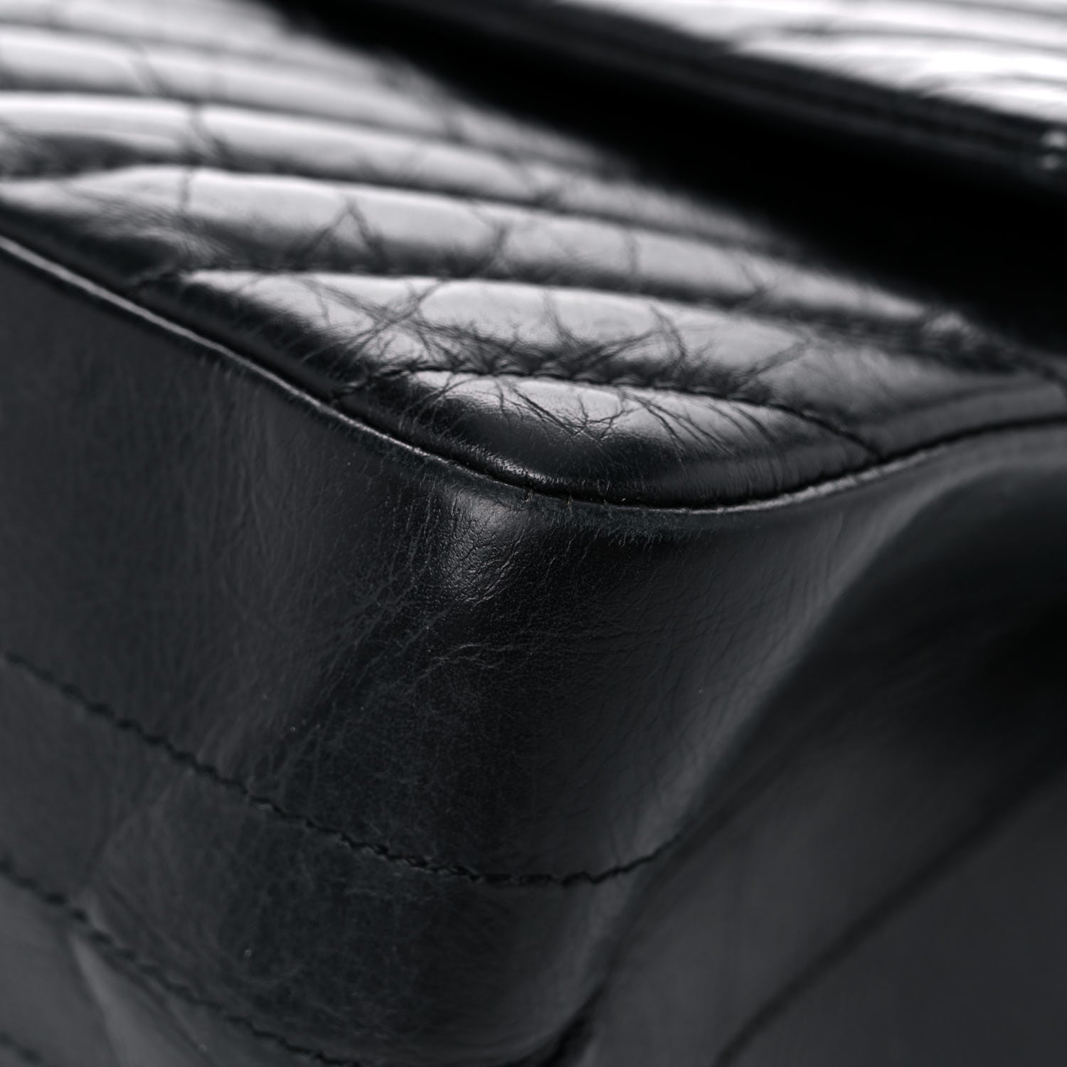 Chanel Aged Calfskin Chevron Quilted 2.55 Reissue 226 So Black 9 of 18