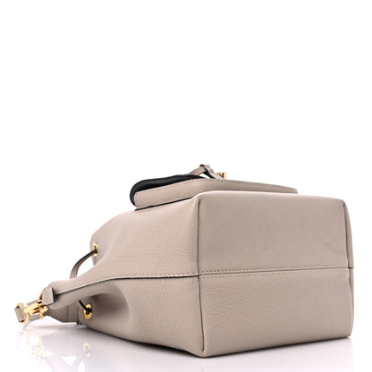 Louis Vuitton Calfskin Lockme Bucket MM Greige 4 of 8