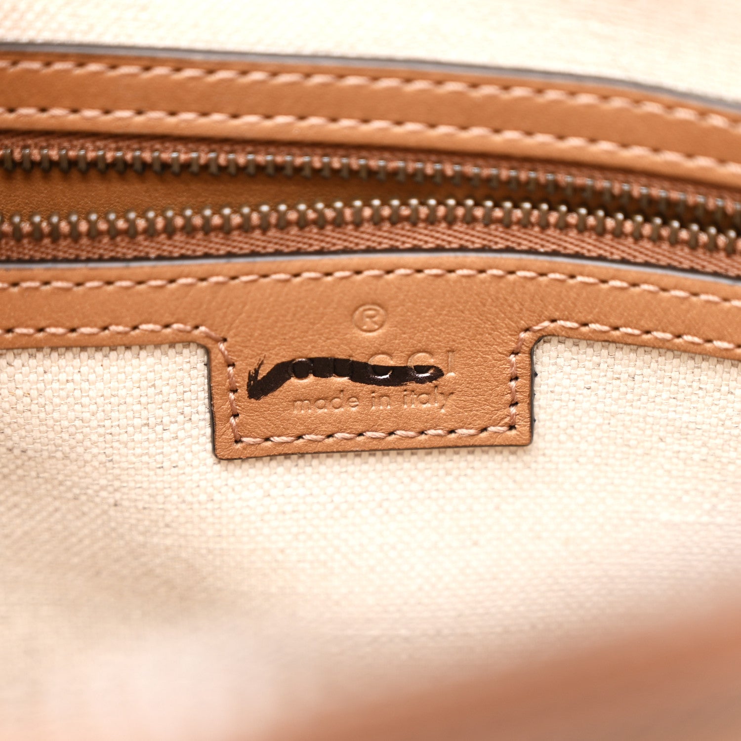 Gucci Koi Calfskin Small Bauletto Duffle Top Handle Bag Camel