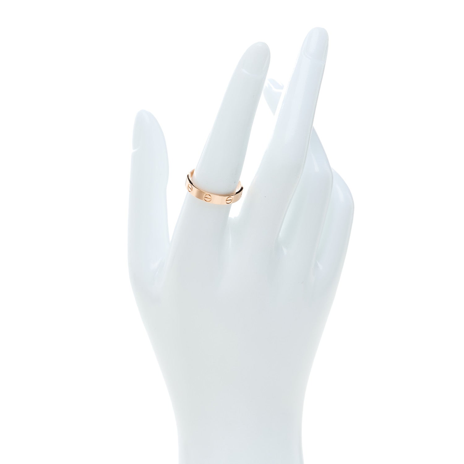 Cartier 18K Pink Gold 3.5mm LOVE Wedding Band Ring 56 7.5 2 of 4
