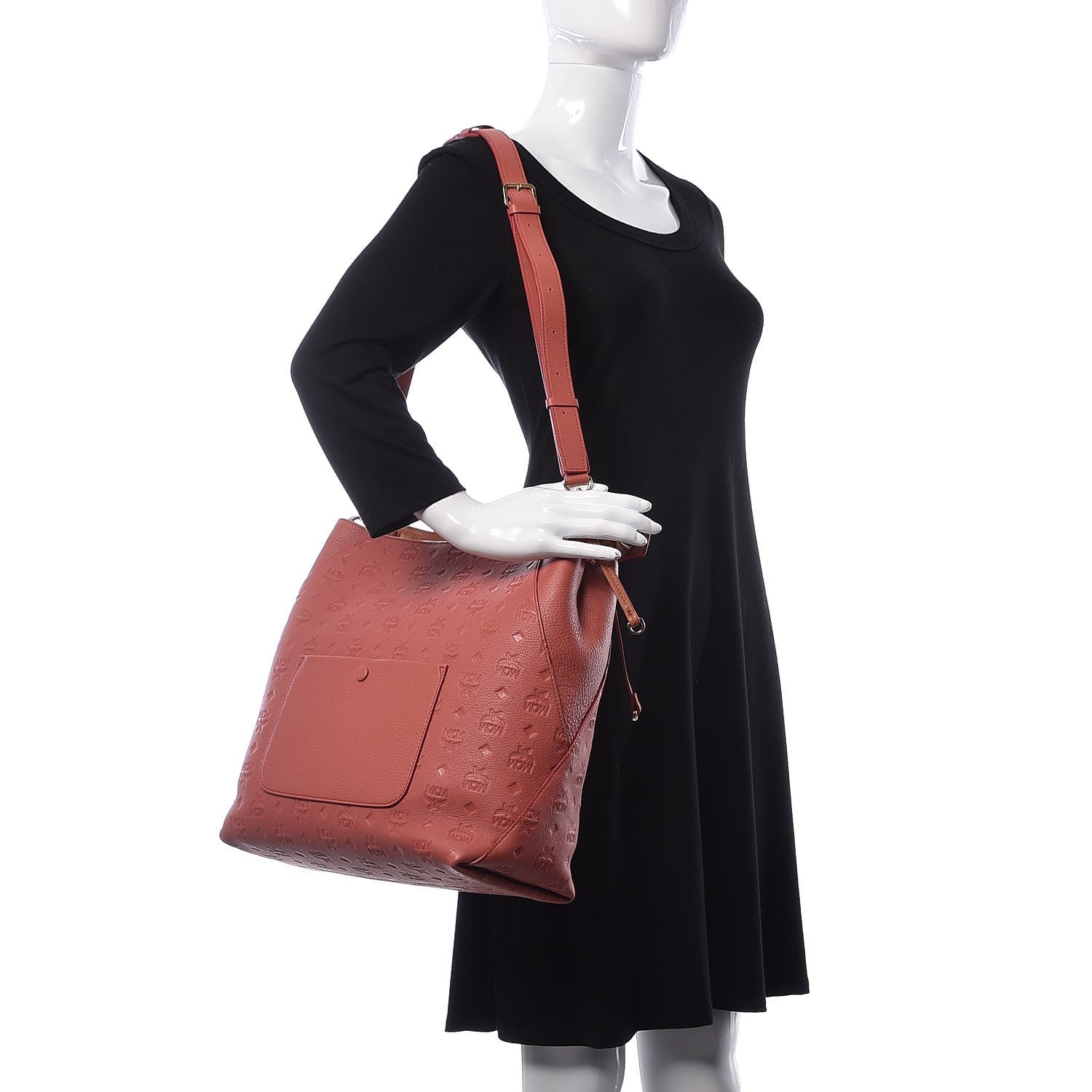 MCM Calfskin Ottomar Large Klara Hobo Cocoa 2 of 9