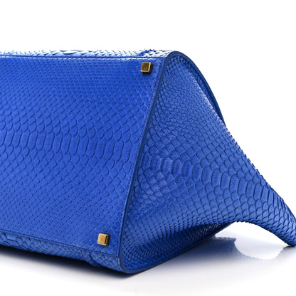 Celine Snakeskin Medium Phantom Luggage Blue 8 of 13