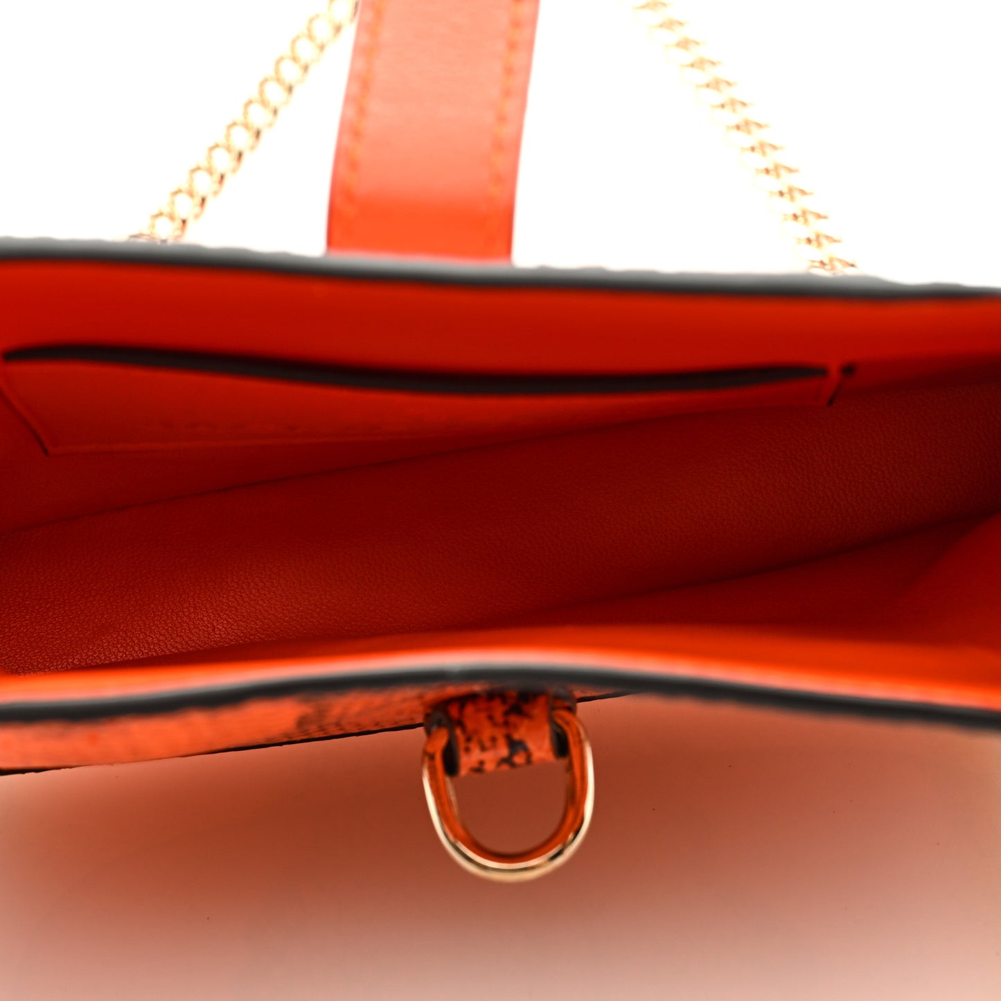 Snakeskin Mini Jackie Notte Bag Orange