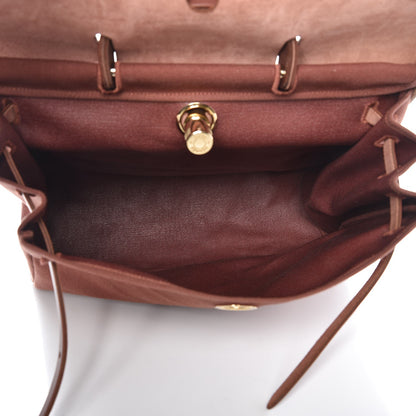 Hermes Toile Vache Calfskin Herbag 2 in 1 36 MM Natural 7 of 22