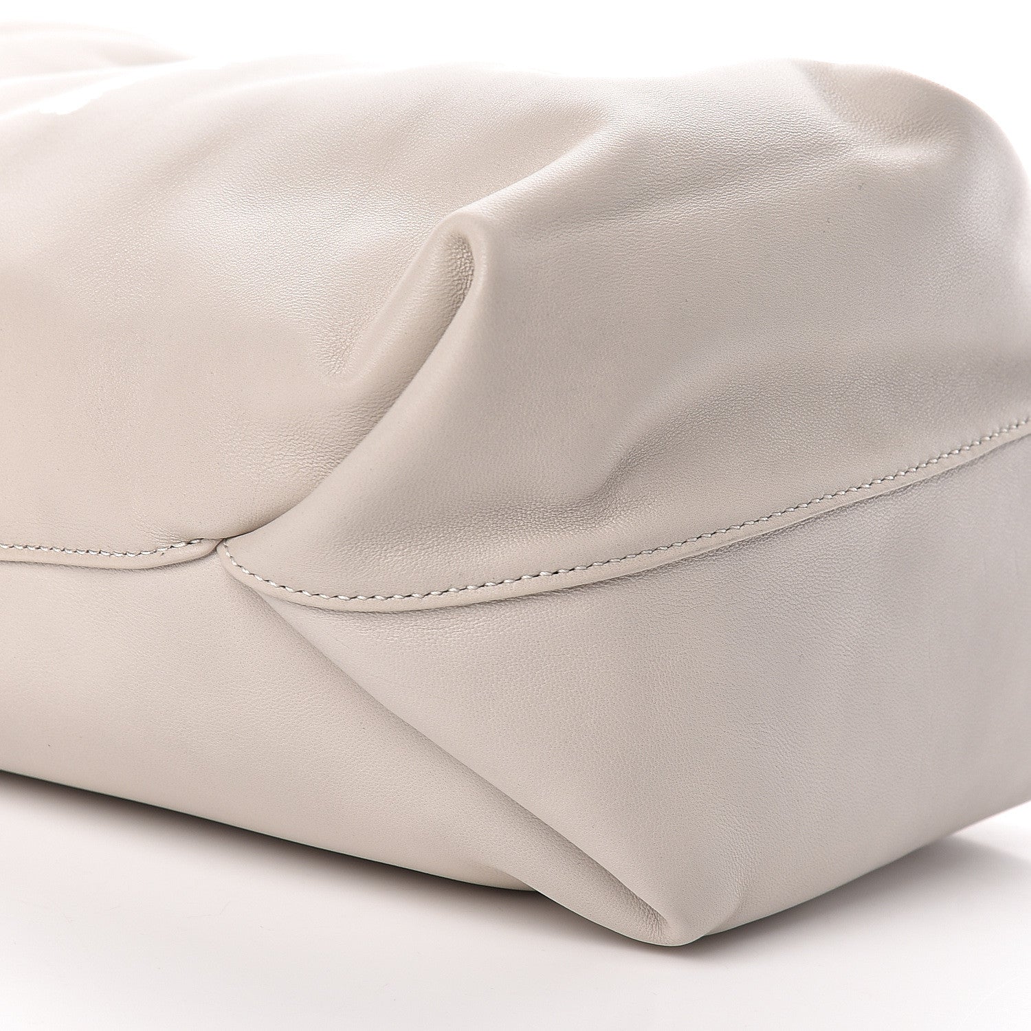 Saint Laurent Lambskin Small Teddy Bucket Bag White 9 of 11