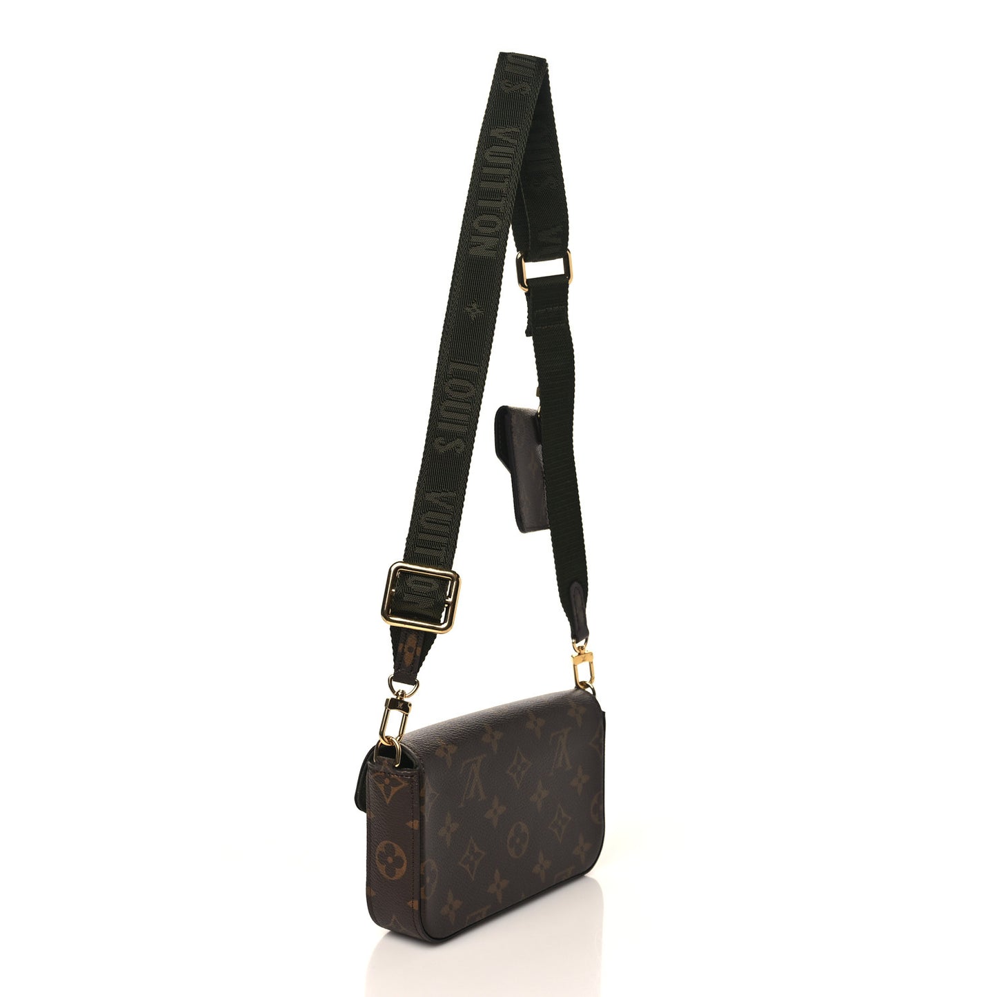 Monogram Felicie Strap & Go Kaki