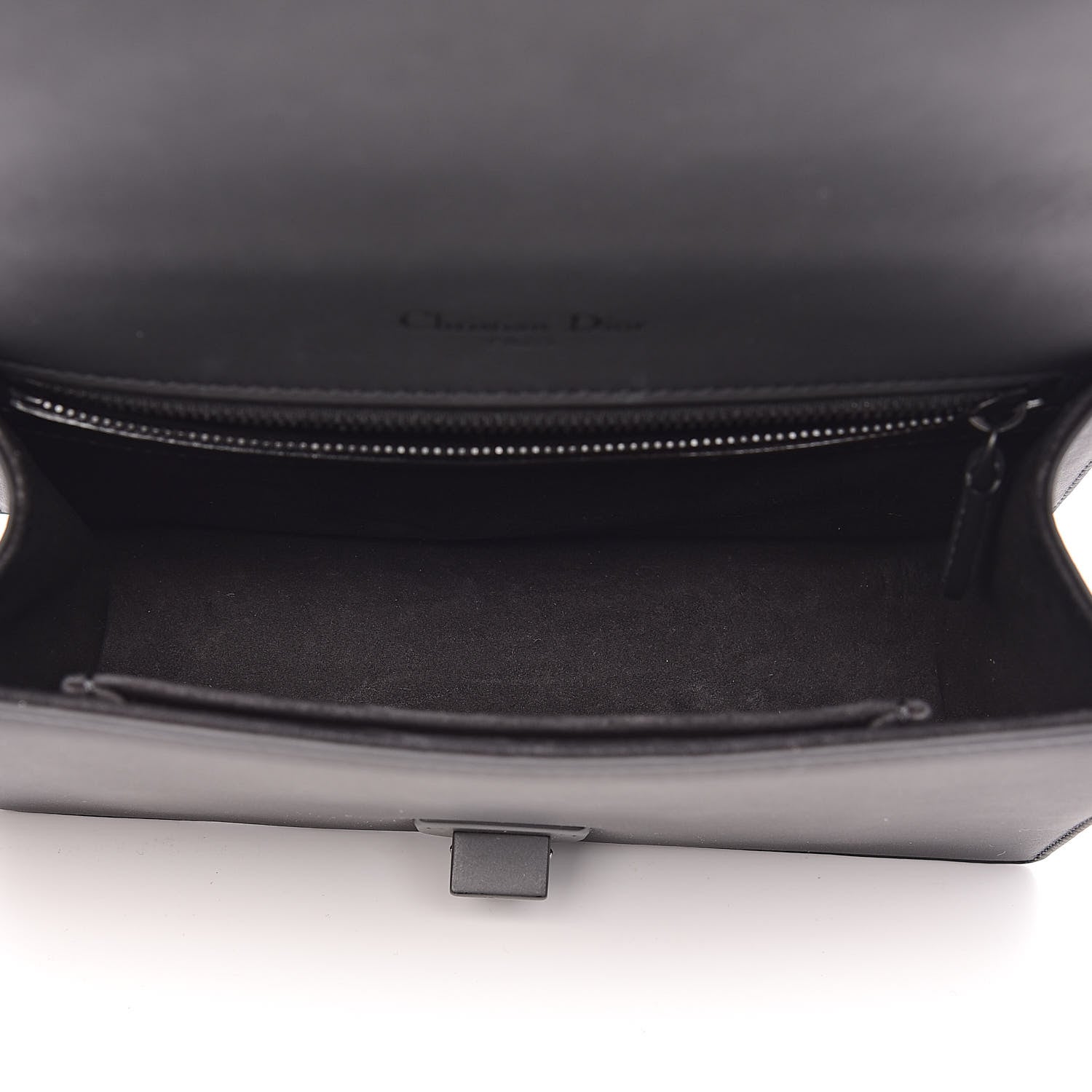 Christian Dior Ultra Matte Calfskin Small Diorama Flap Bag White Black 5 of 12