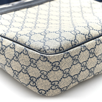 Gucci GG Plus Monogram Selleria Calfskin Medium Messenger Bag Beige Blue 8 of 9
