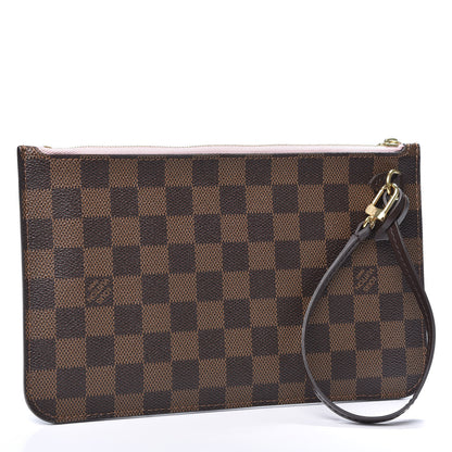 Louis Vuitton Damier Ebene Neverfull MM GM Pochette Rose Ballerine 2 of 8